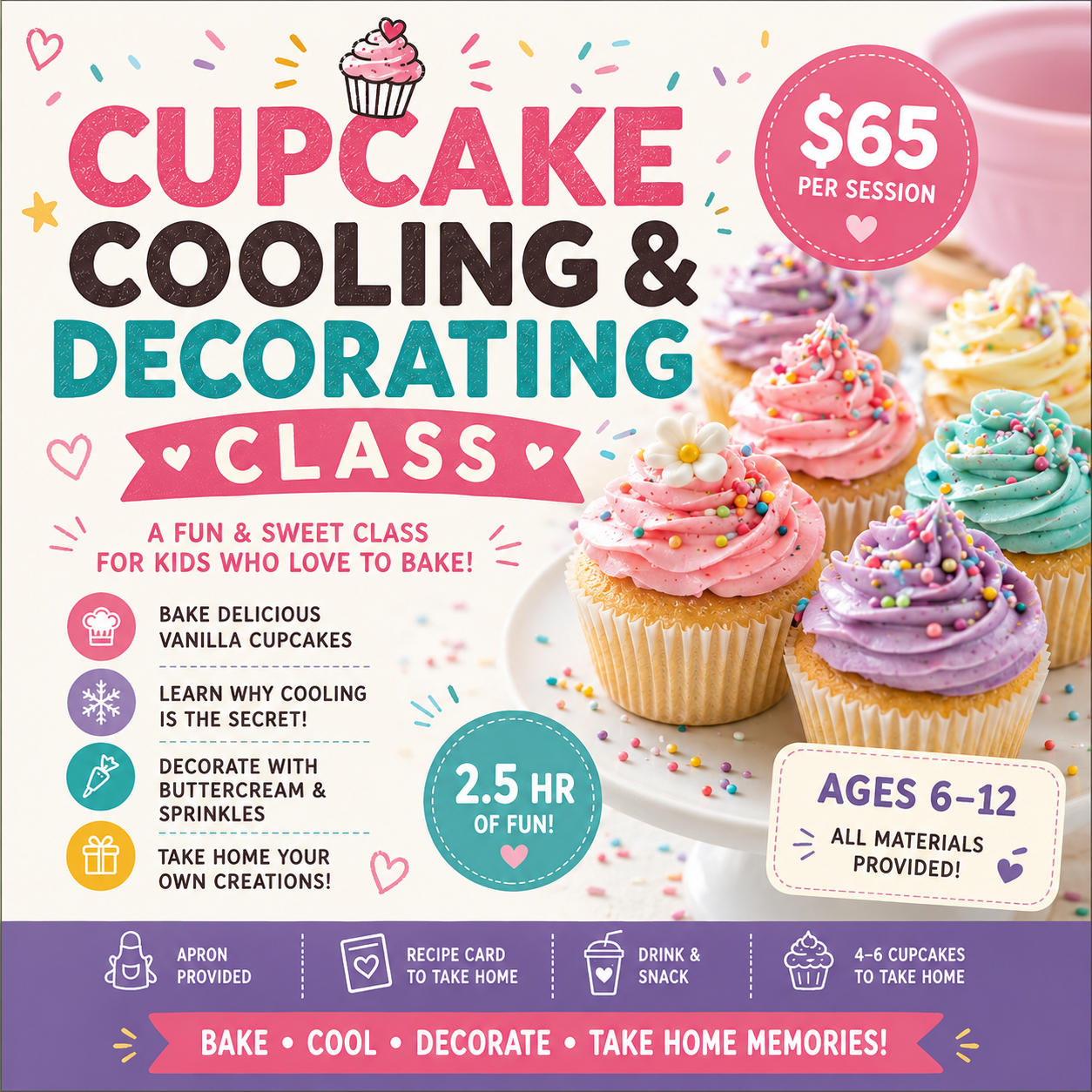 [09/07 THU] Holiday Cupcake Decorating Class