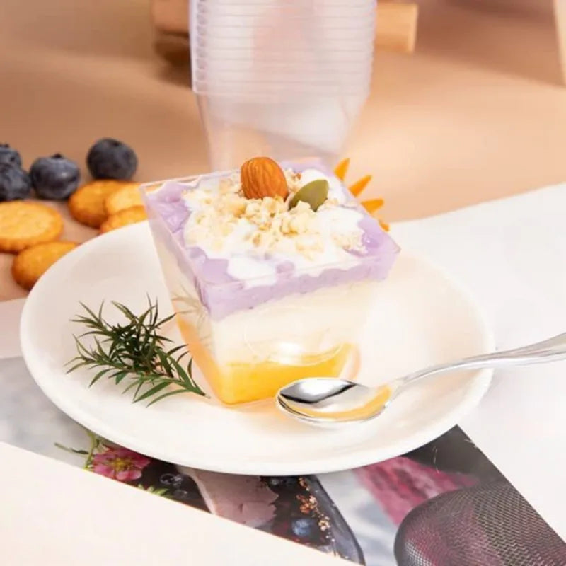 2oz Transparent Dessert Cups – Disposable Mini Cups for Party, Ice Cream & Fruit (20/50 Pack)