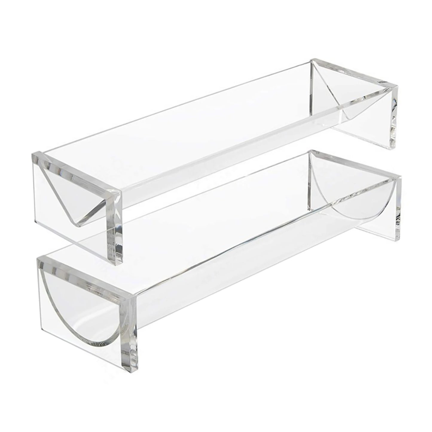 Clear Cracker Serving Tray – Rectangular Plastic Party Food Display Stand
