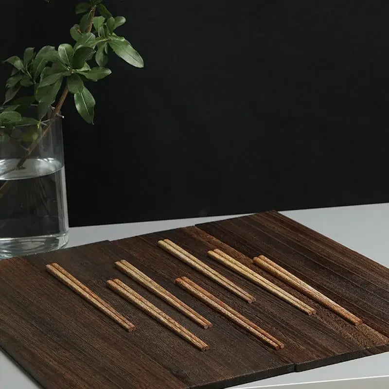 10 Pairs New Natural Rosewood Chopsticks Reusable Healthy Chinese Wooden Chop Sticks Sushi Food Stick Tableware Kitchen Utensils