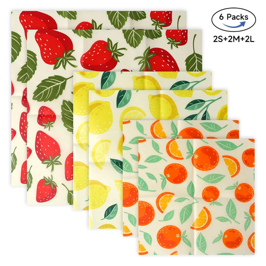 Reusable Beeswax Food Wrap – Zero Waste, BPA-Free Natural Beeswax Cloth (9 Pack)