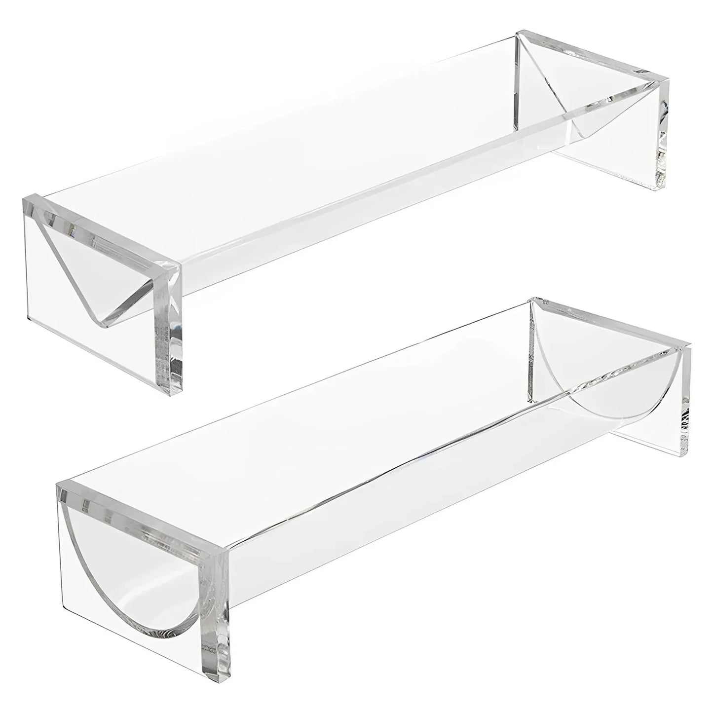 Clear Cracker Serving Tray – Rectangular Plastic Party Food Display Stand