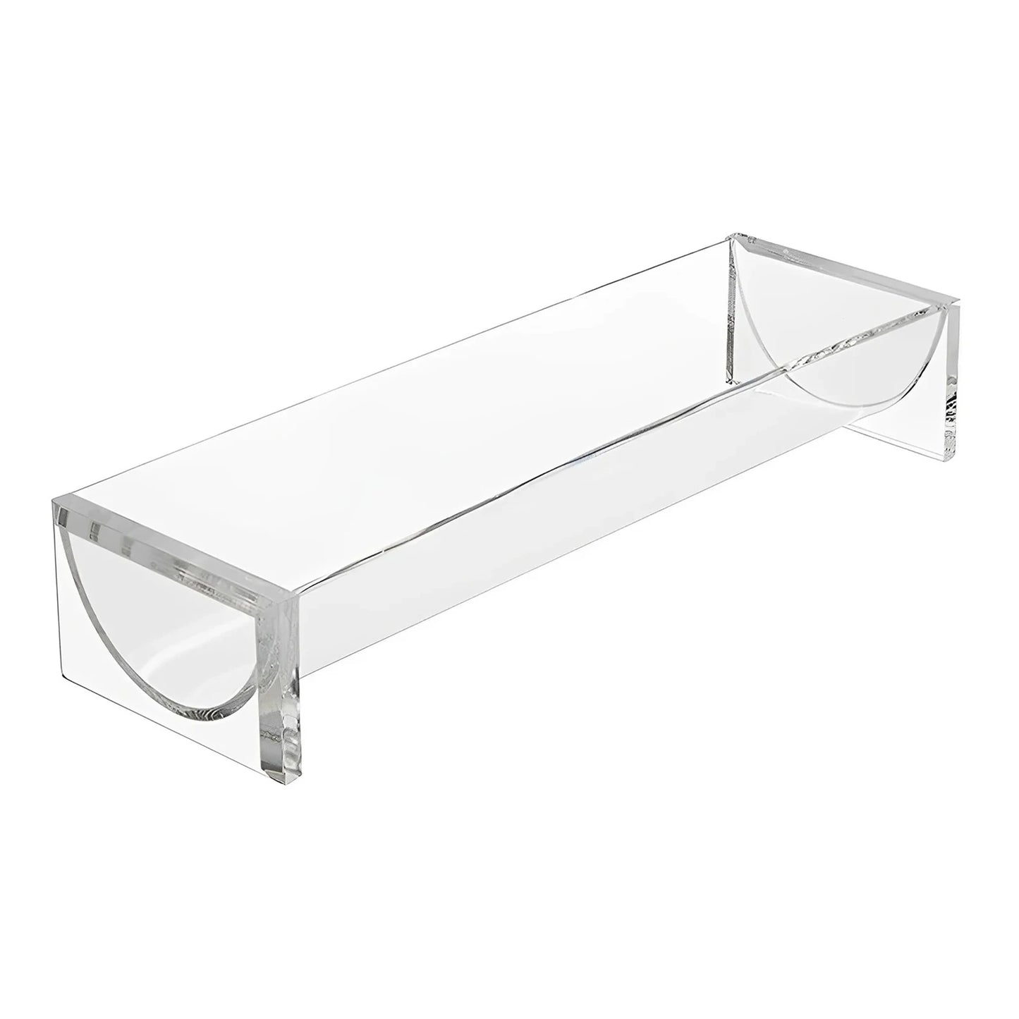 Clear Cracker Serving Tray – Rectangular Plastic Party Food Display Stand