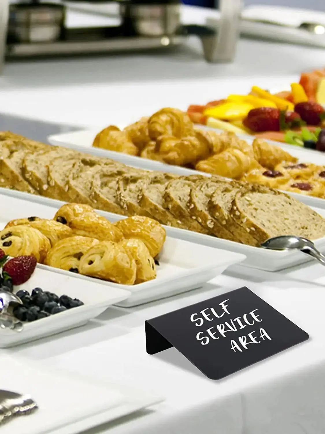 PVC Mini Chalkboard Signs 4"x3" – Food, Party & Wedding Table Signs (12/20 Pack)