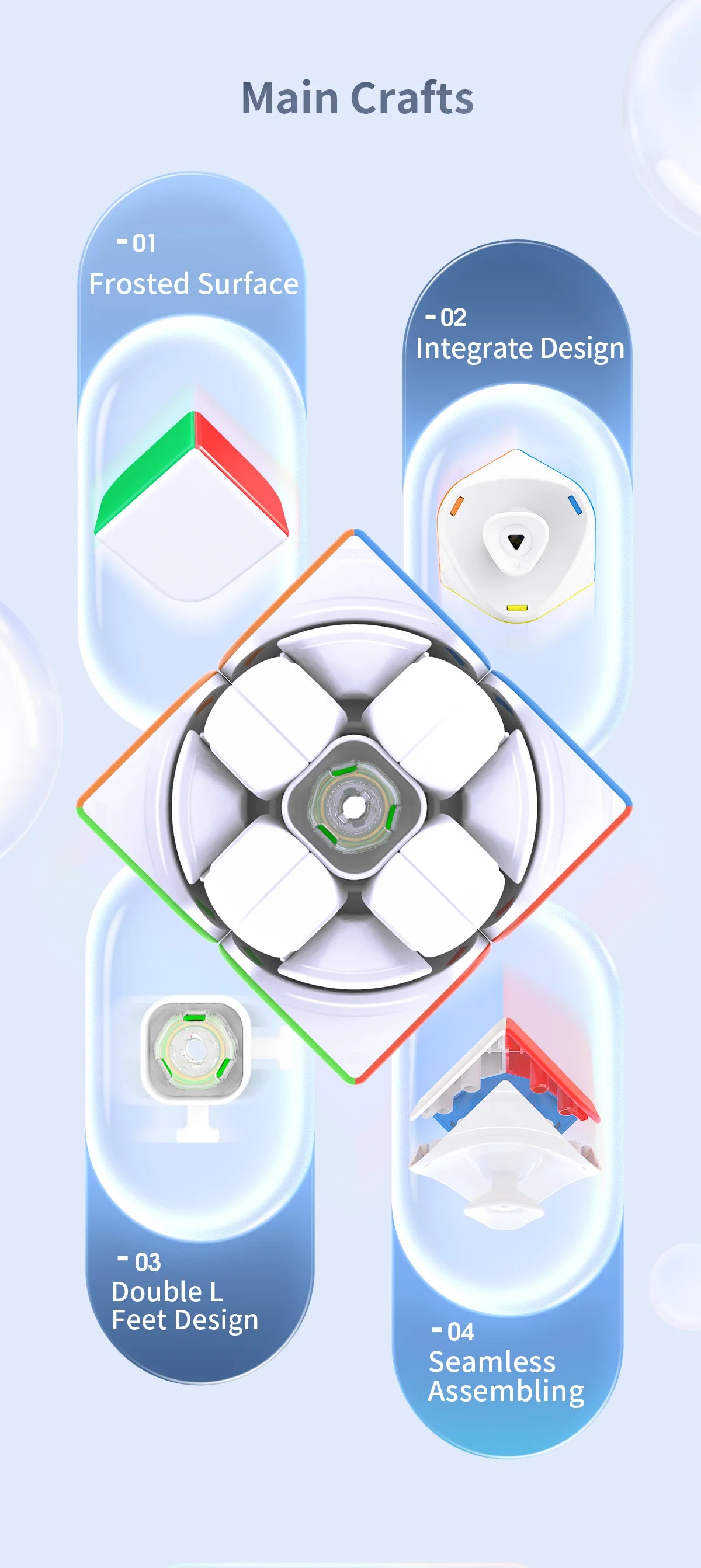 Original Gan251 V2 Speed Cube Stickerless GAN251V2 2X2 SpeedCube 2x2x2 Professional Magic Cube Toys for Children Gift Gan Cube