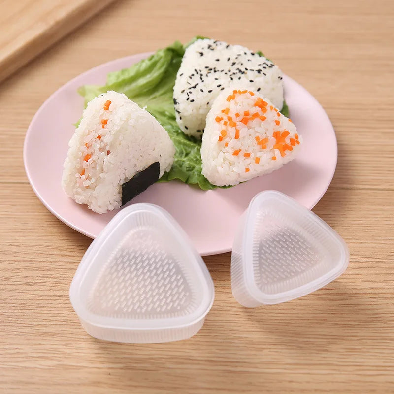 Triangular Plastic Sushi Rice Ball Maker Mould  삼각김밥 툴
