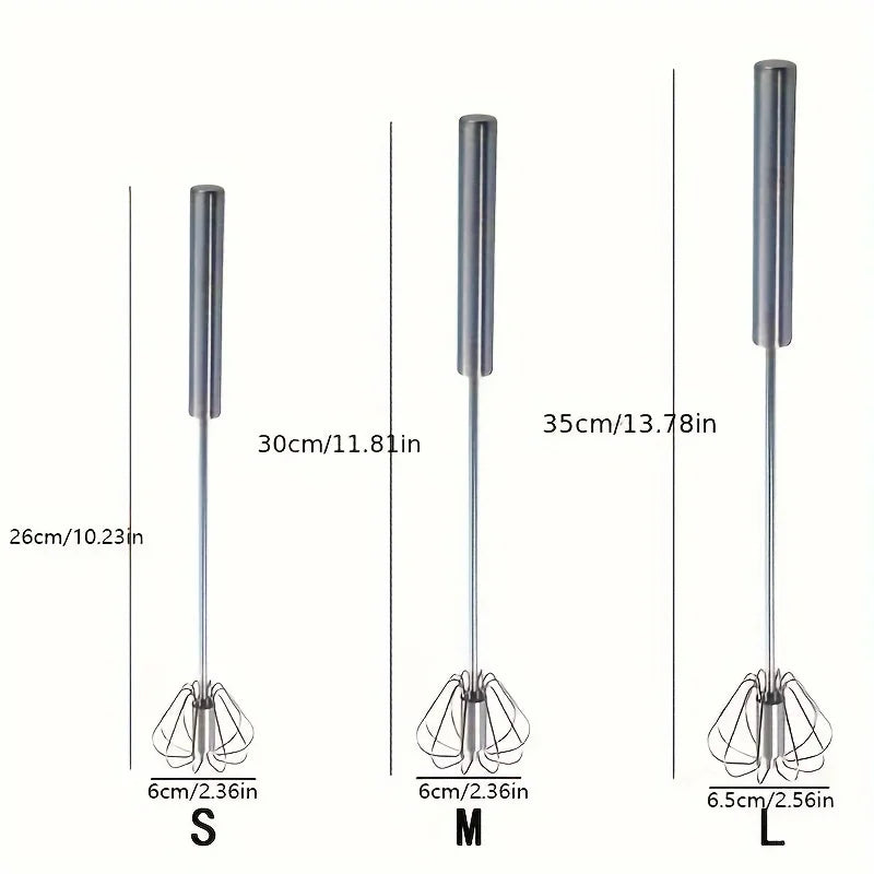 Stainless Steel Semi-Automatic Egg Beater – Hand Mixer for Baking