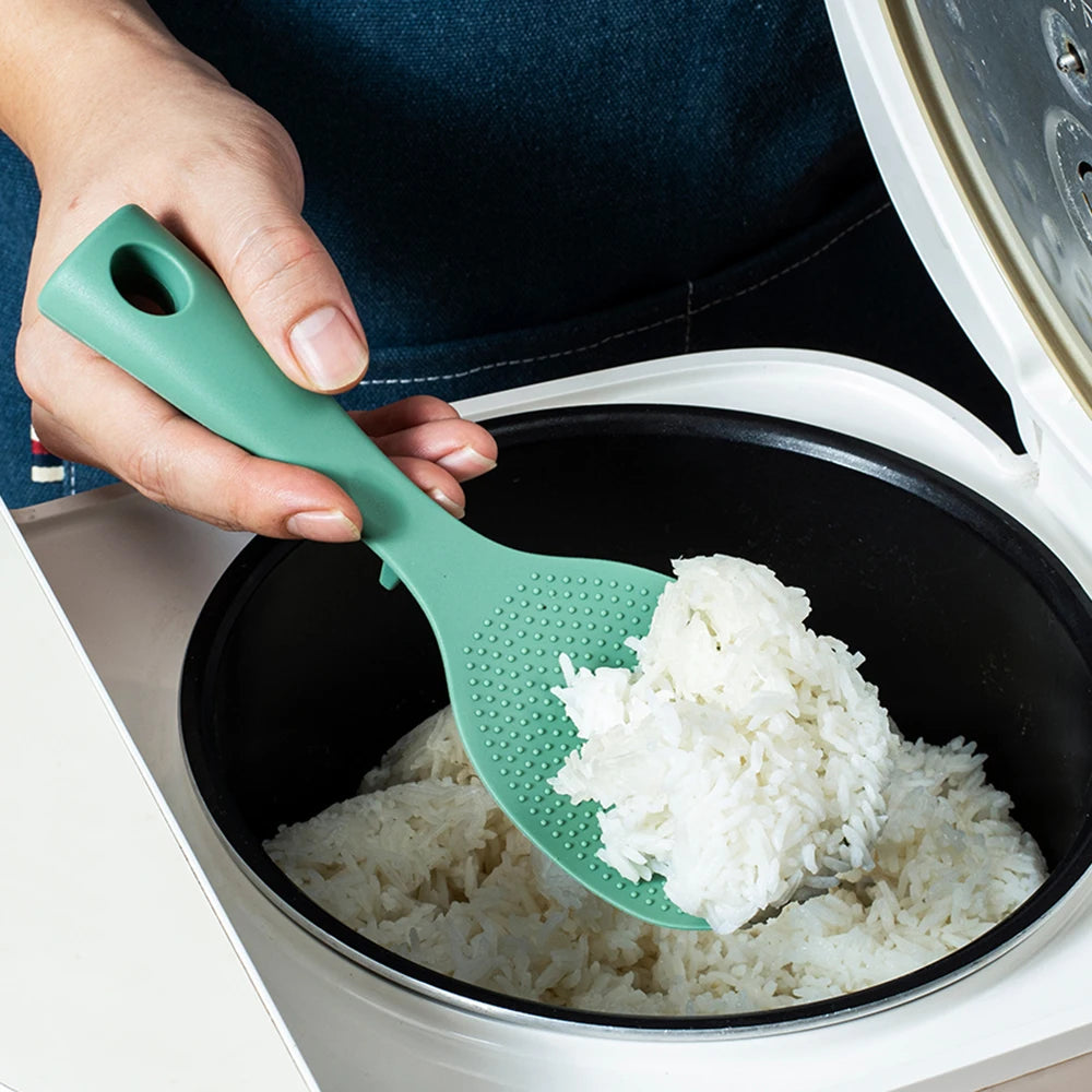 Standing Silicone Cooking Spoon – Non-Stick, Anti-Scald, High-Temperature Resistant Kitchen Gadget