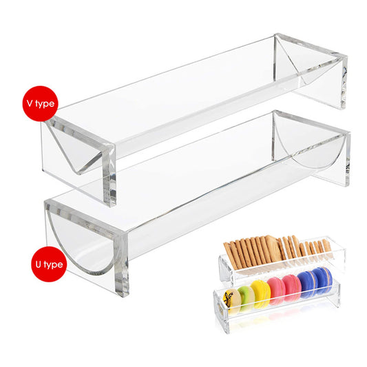 Clear Cracker Serving Tray – Rectangular Plastic Party Food Display Stand