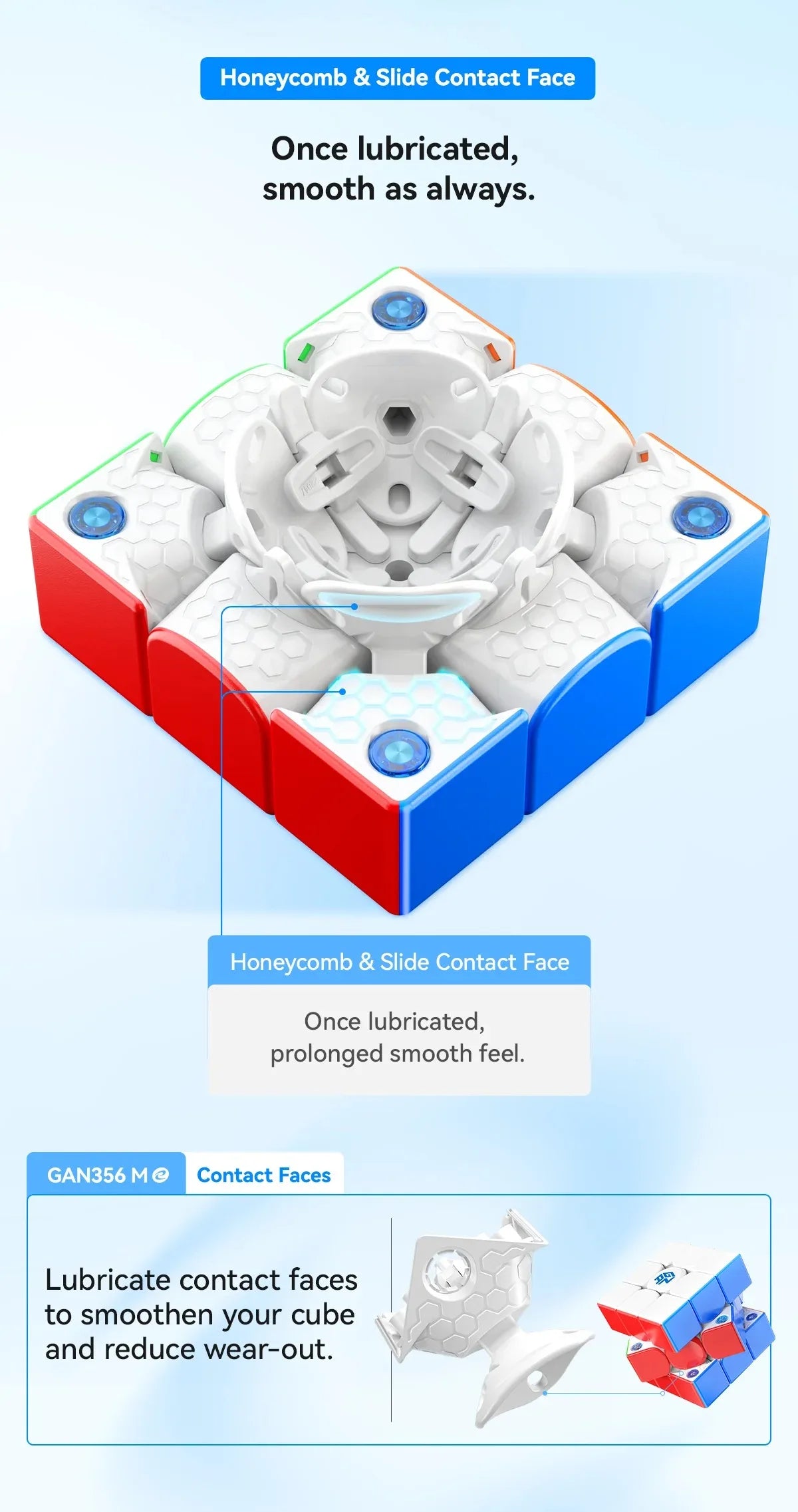 GAN 356 ME 3X3 Magnetic Magic Speed Cube Stickerless Professional Fidget Toys GAN 356ME Cubo Magico Puzzle Kids Toys