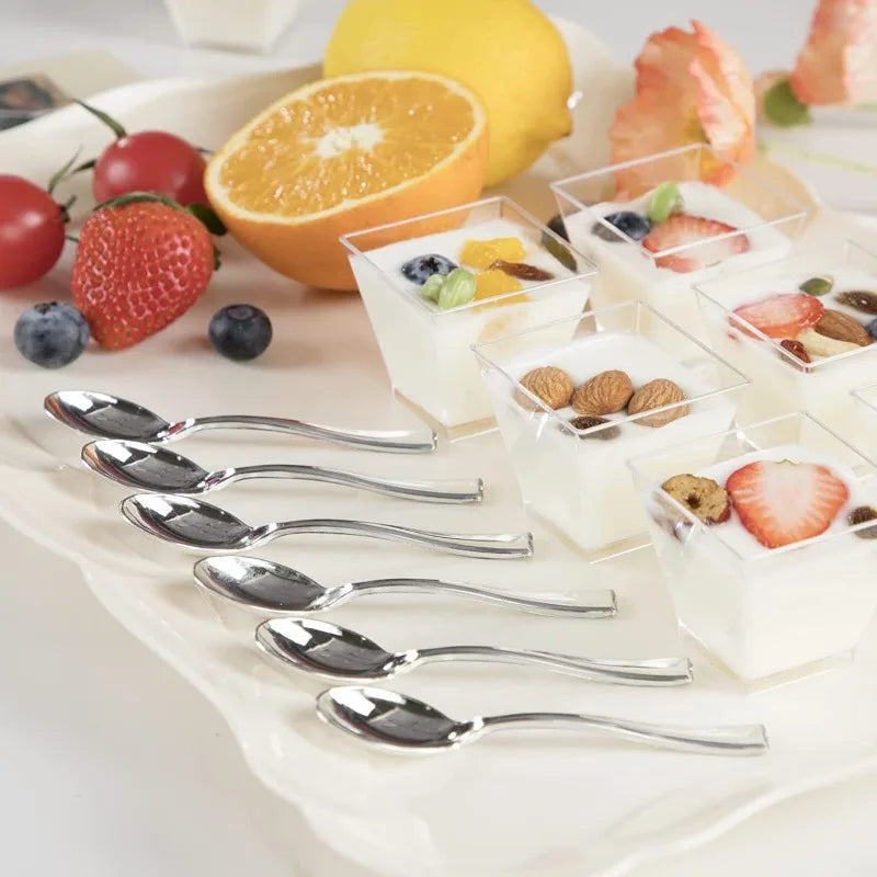 2oz Transparent Dessert Cups – Disposable Mini Cups for Party, Ice Cream & Fruit (20/50 Pack)