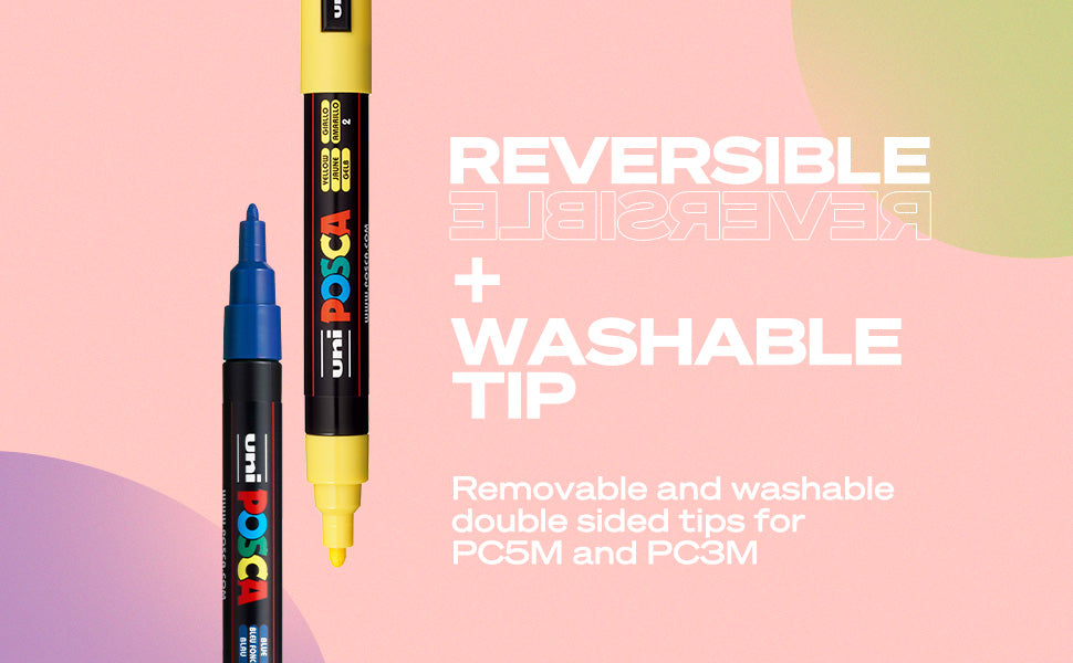Japan Uni Posca Paint Marker Pen,3M Fine Posca Marker with Reversible Tips, Acrylic Paint Pens Art Supplies, Fabric Paint refill